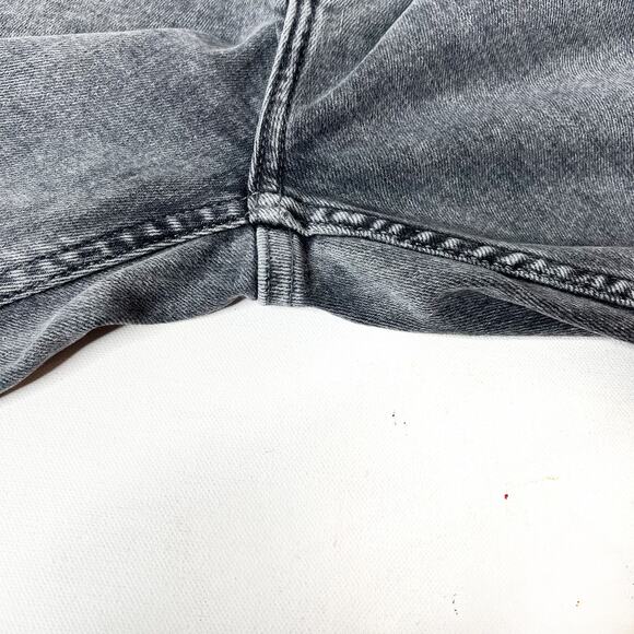 Free People We The Free Level Up Slit Slim Flare Jeans Ridge Grey size 32 - Picture 13 of 16